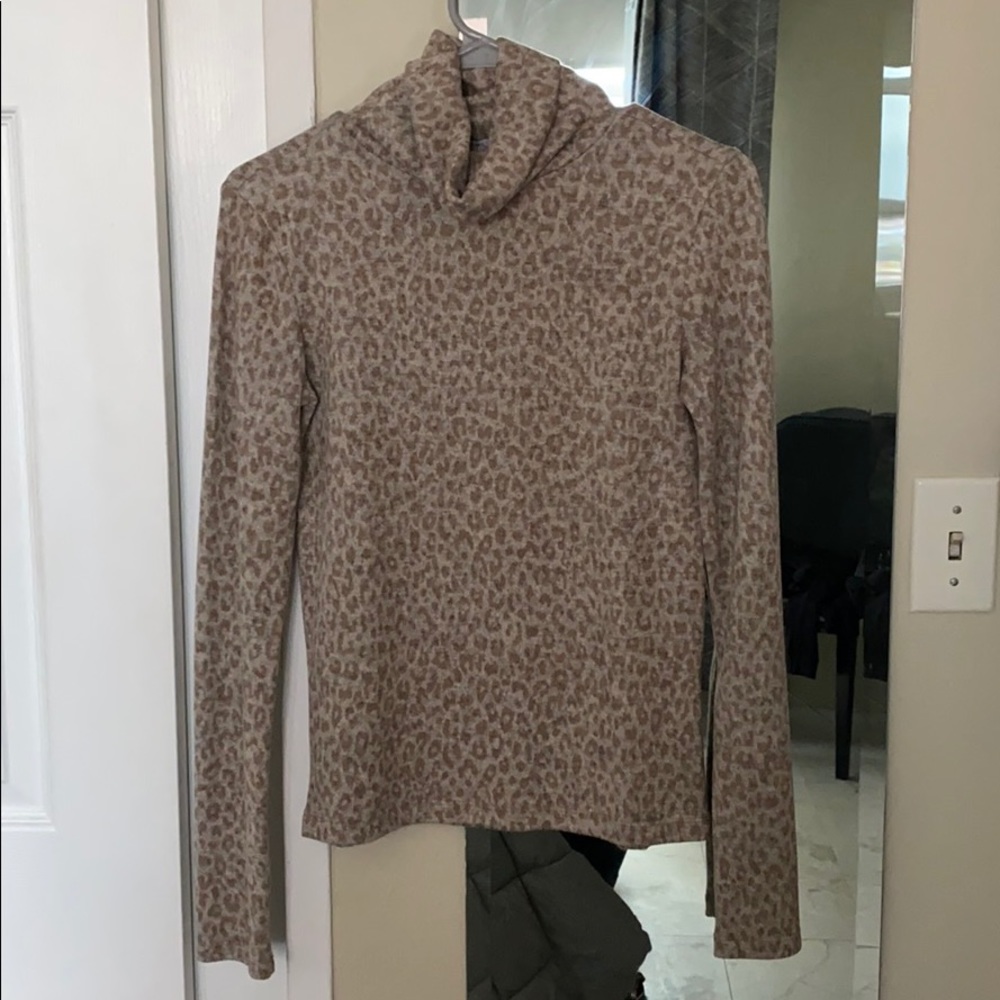 Zara Leopard print turtleneck